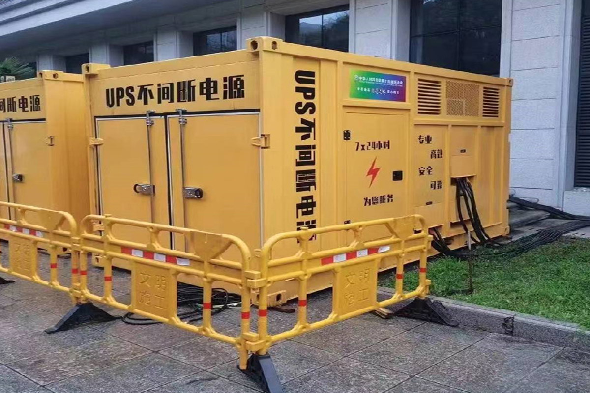昌江发电机租赁施工现场